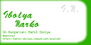 ibolya marko business card